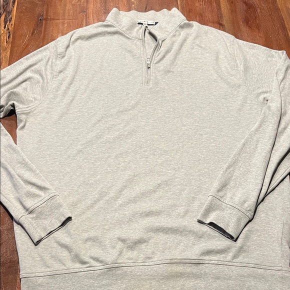 Peter Millar Light Gray Zip-Up Sweater - Picture 1 of 9